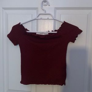 Cropped textured top